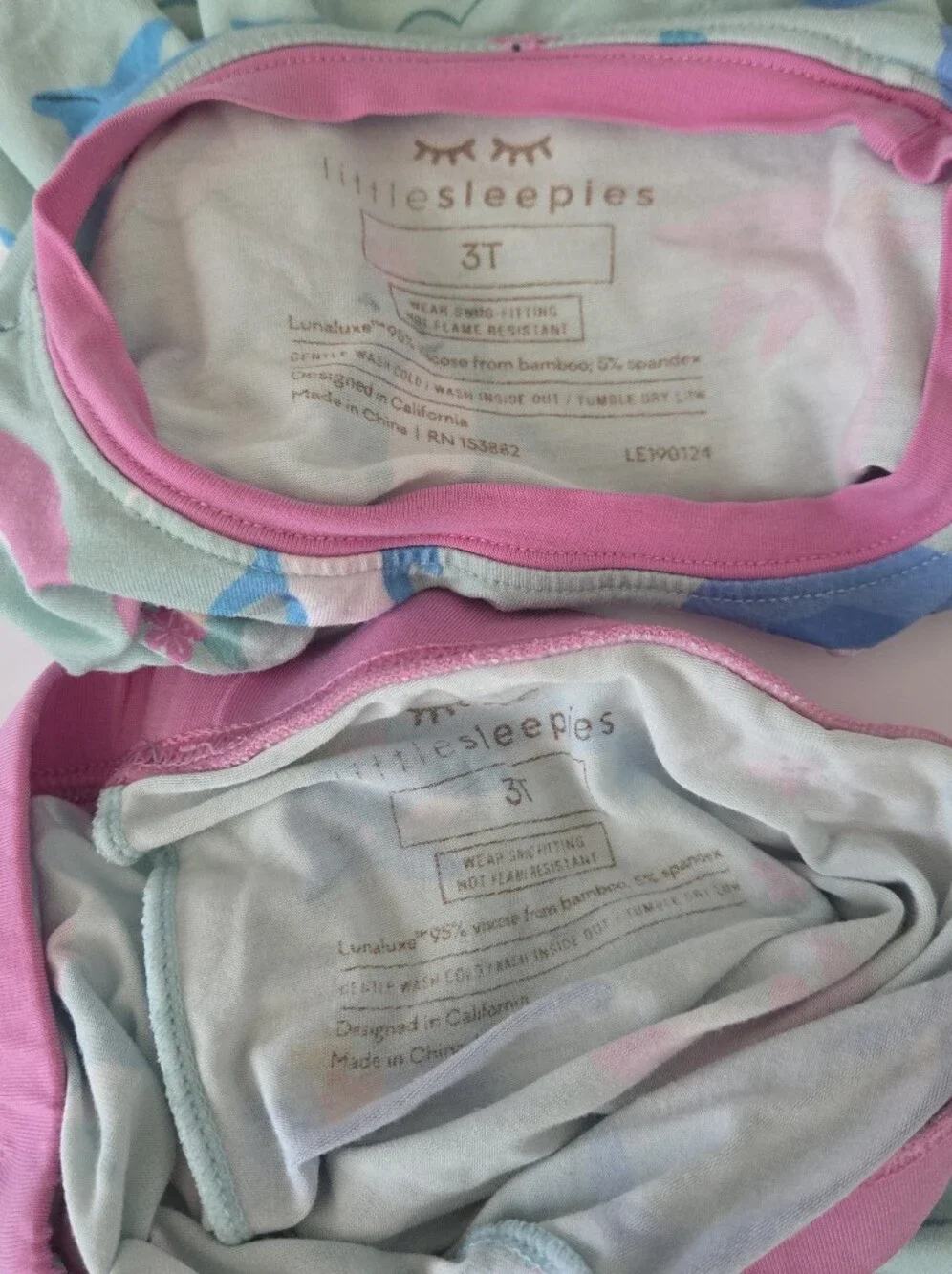 Little Sleepies Pajamas Two Sets Green Dolphin Dance And Pink Ready to Rodeo